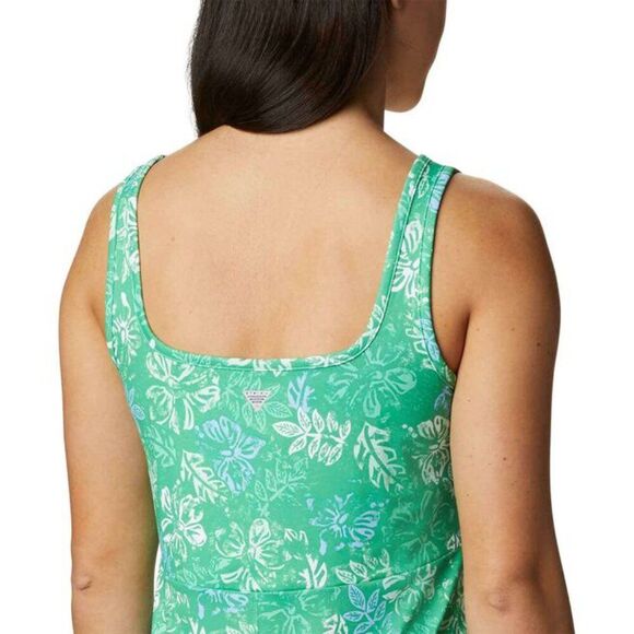 COLUMBIA PFG Freezer III Tank Dress Sz S Emerald City Palm Athletic Performance - Picture 5 of 14